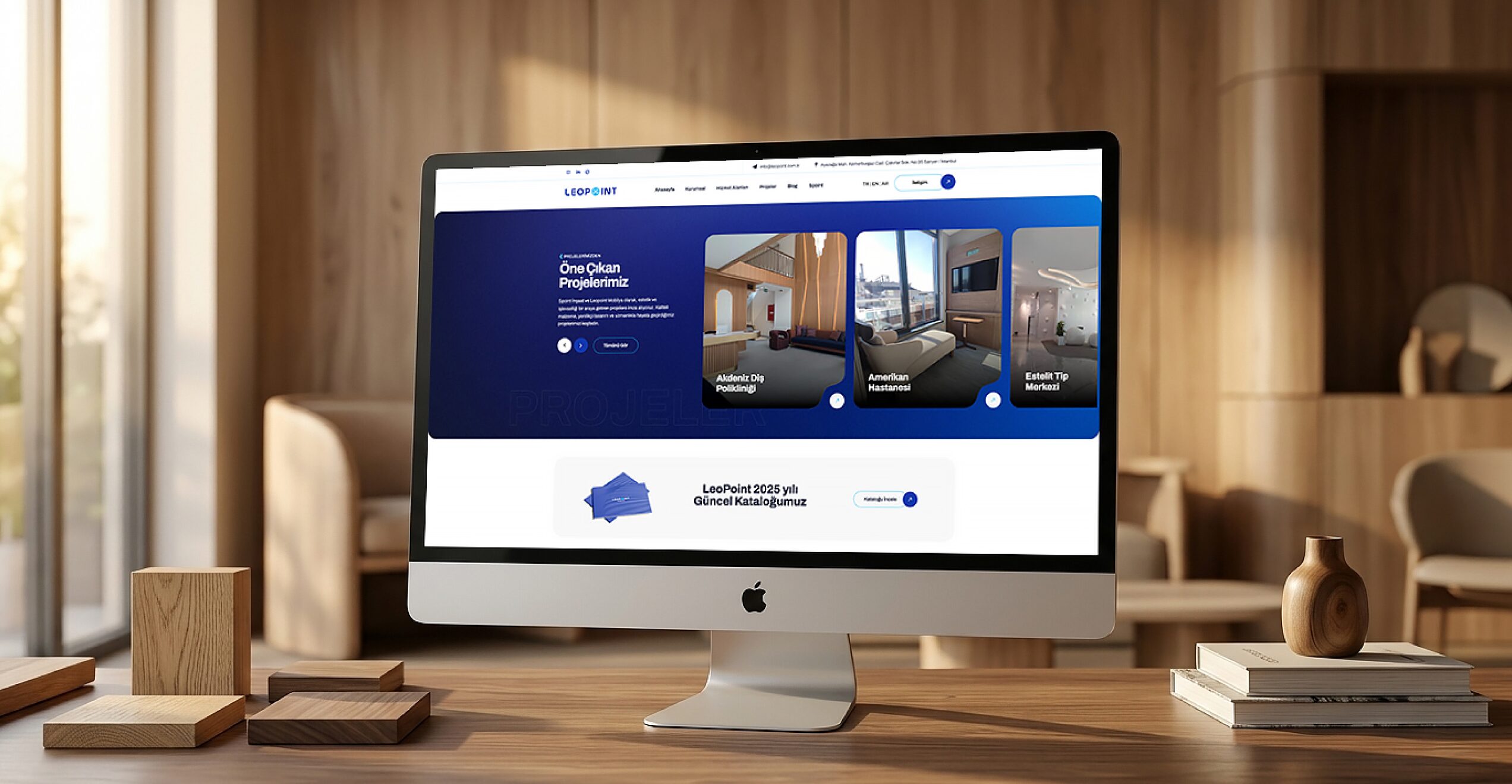 LeoPoint kurumsal web sitesinin öne çıkan projeler sayfası