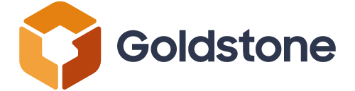 Goldstone markasının turuncu küp simgeli logosu
