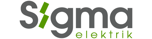 Sigma Elektrik logosu, yeşil şimşek simgeli