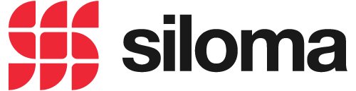 Siloma logosu, kırmızı geometrik simgesiyle