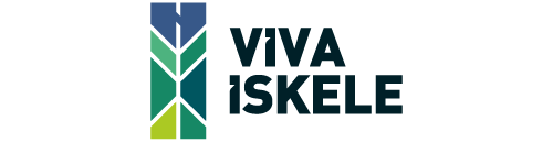 Viva İskele logosu, yeşil ve mavi iskele amblemi